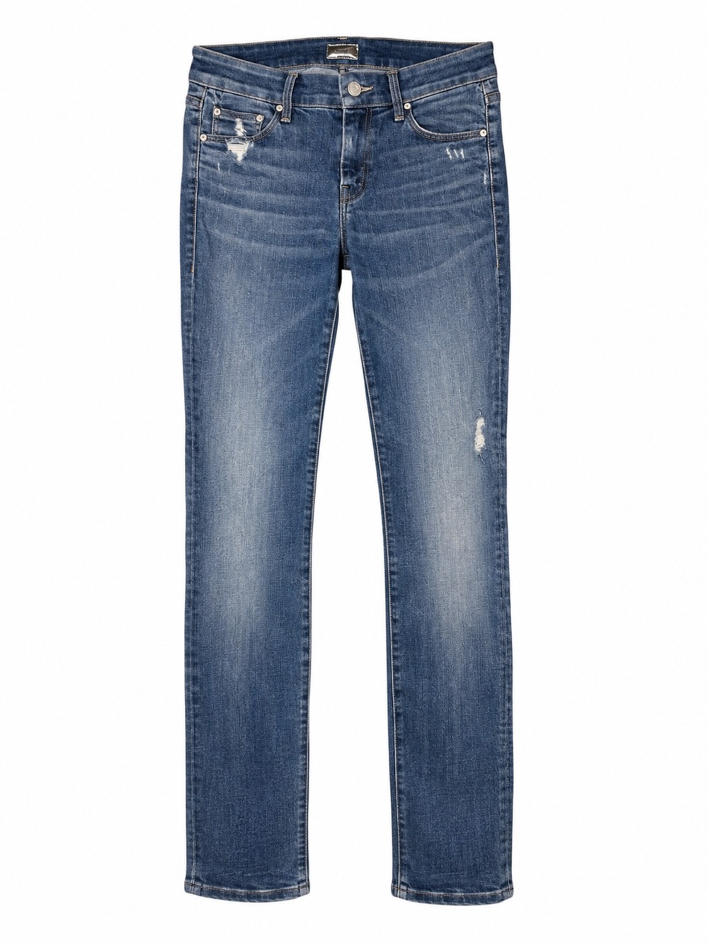MOTHER The Looker Graffiti Girl Skinny Jeans Distressed Denim Sz 26